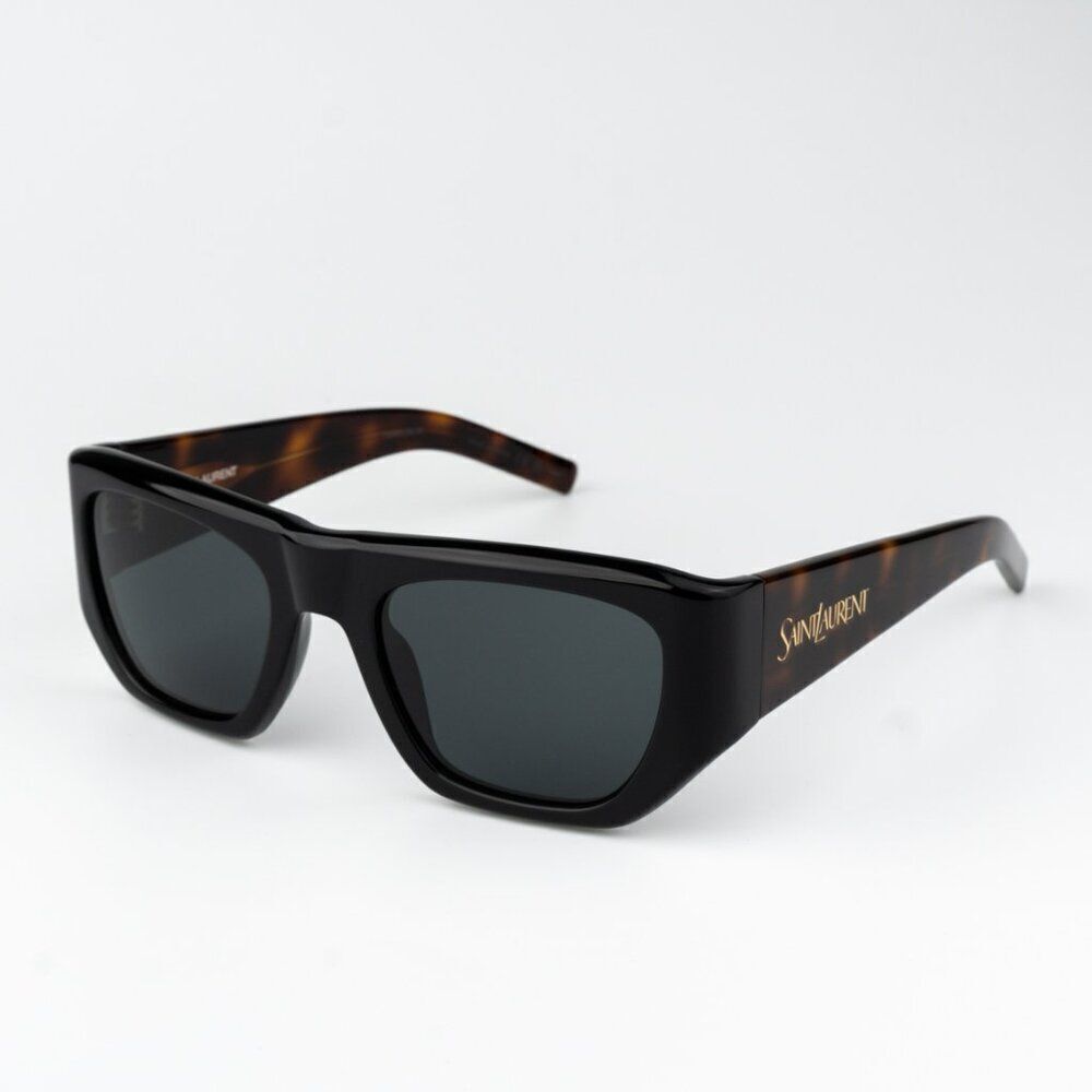 SALE! NEW Saint Laurent SL740 004 Black Havana Square Unisex Sunglasses